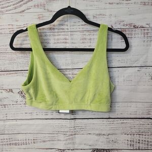 Double Zero L NWTS Lime Green Crop Top